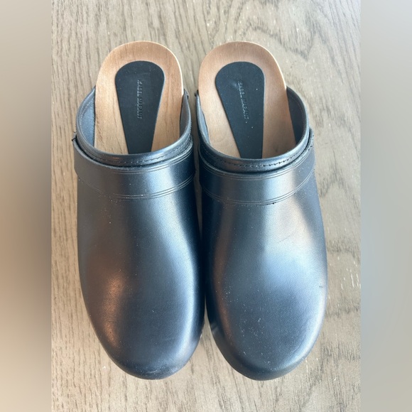 Isabel Marant Thalie Black Leather Clogs Size 37 - Picture 2 of 7